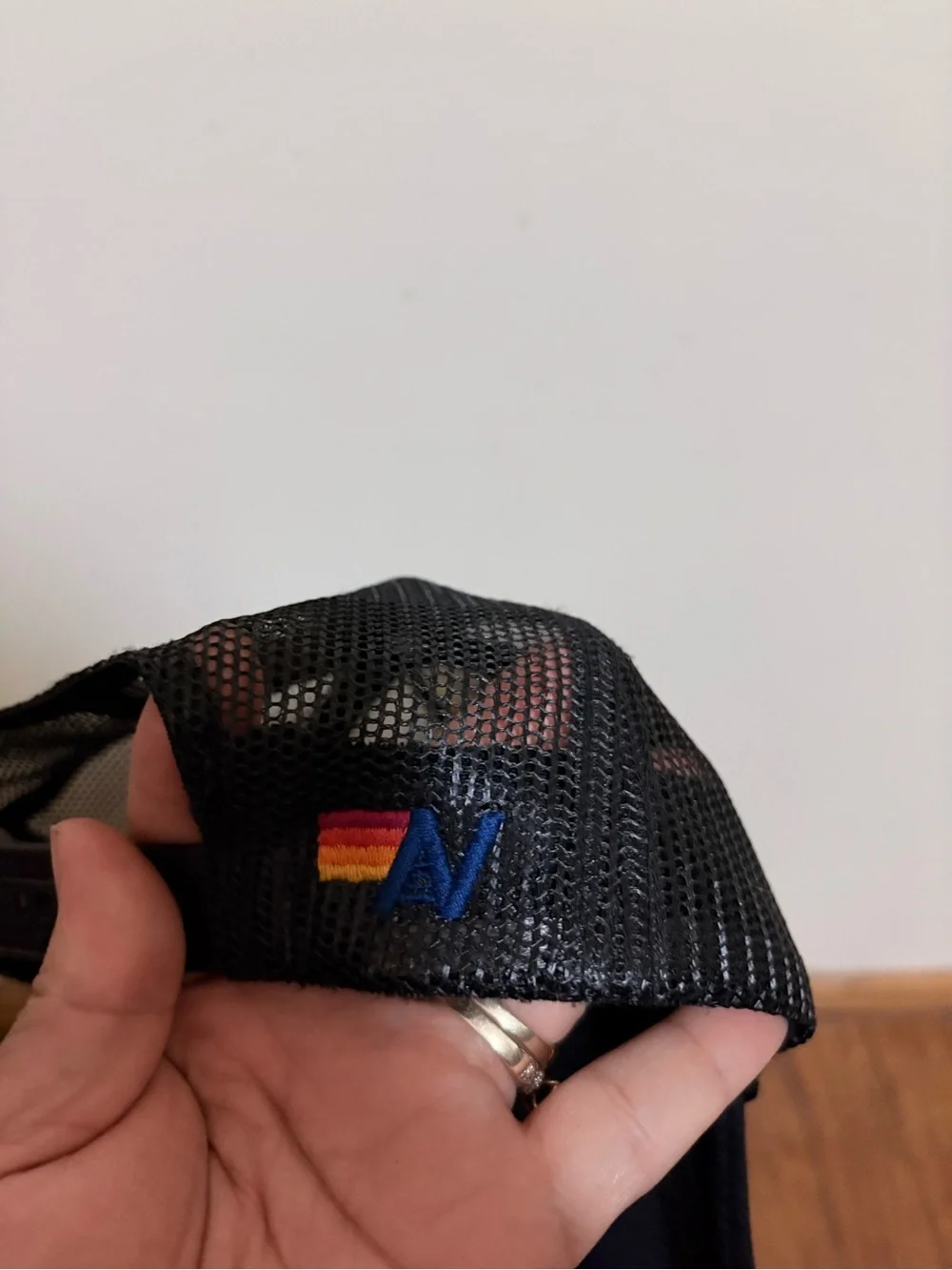 Aviator Nation Black Unisex  Cap with Rainbow Patch